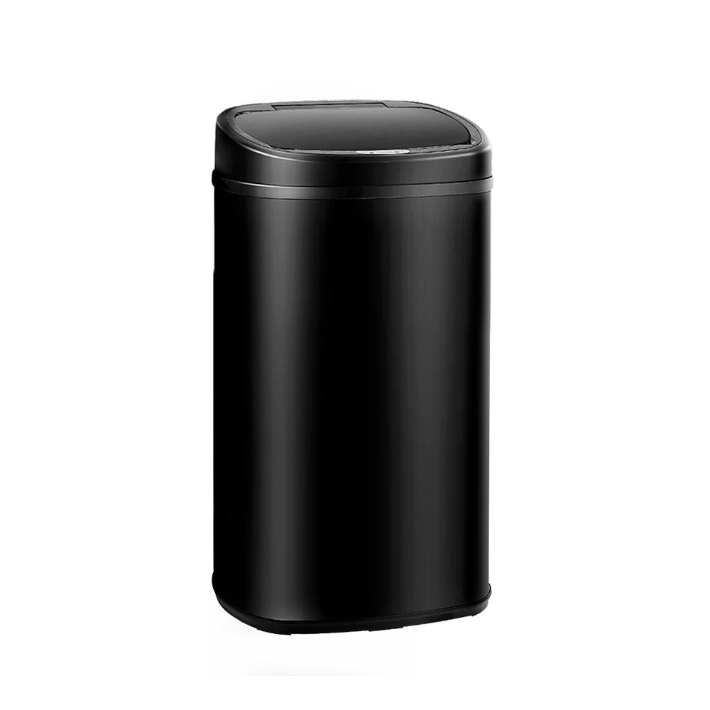 Motion Sensor Rubbish Bin Automatic Open Trash Can 58L - Black - Homecoze