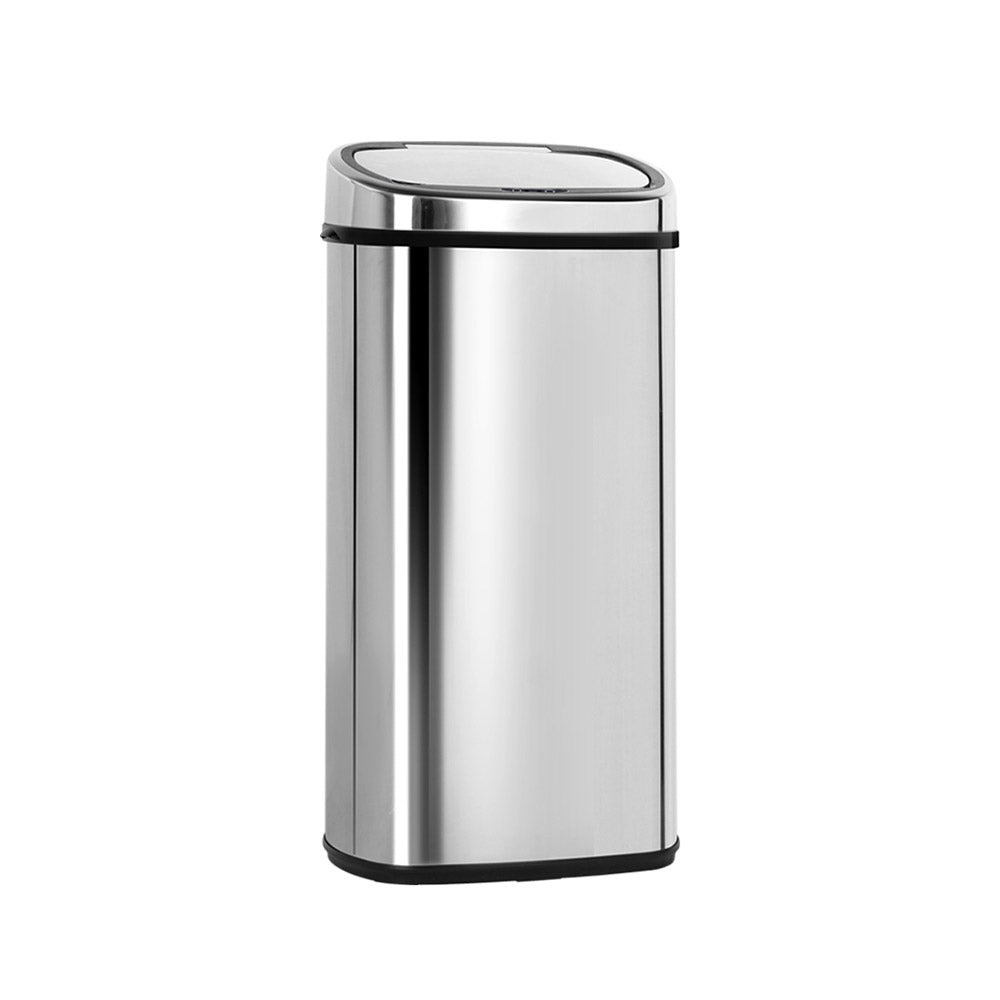 Motion Sensor Rubbish Bin Automatic Open Trash Can 68L - Stainless Steel - Homecoze