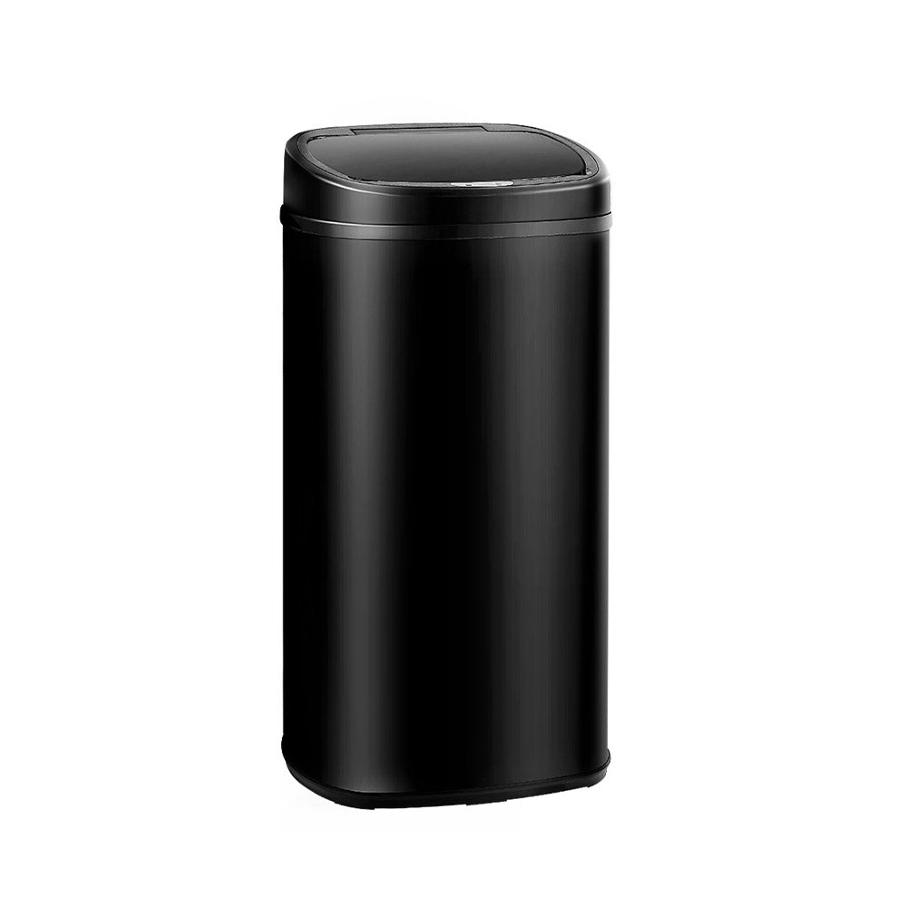 Motion Sensor Rubbish Bin Automatic Open Trash Can 68L - Black - Homecoze