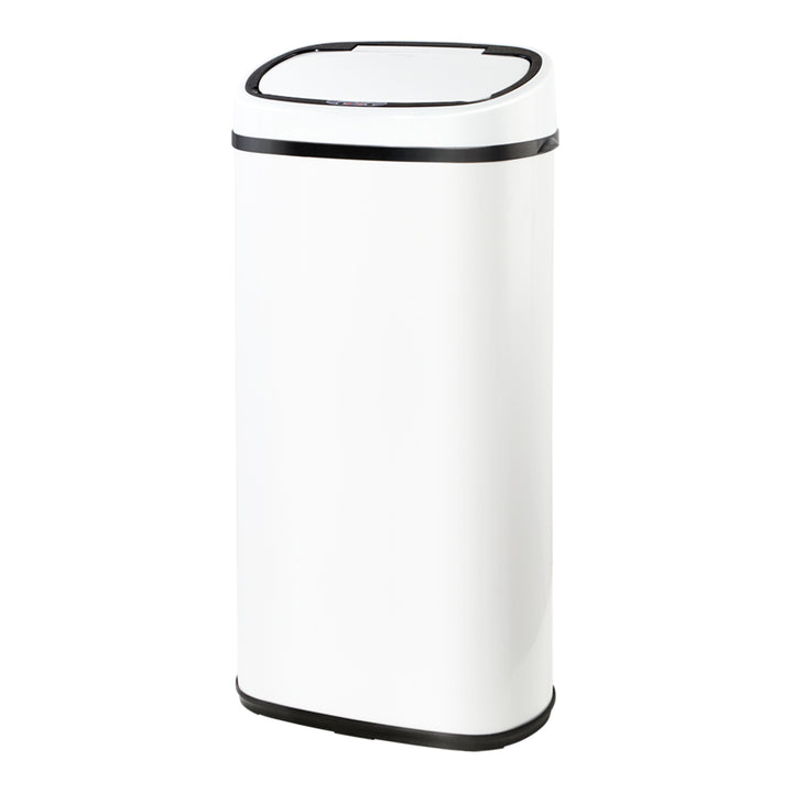 Motion Sensor Bin Automatic Open Lid Rubbish Trash Can 68L - White