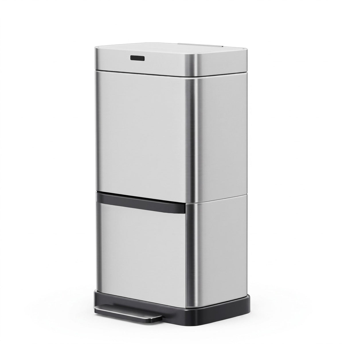 Motion Sensor Bin Automatic Open Lid Trash Can with Separate Recycling 70L - Stainless Steel - Homecoze