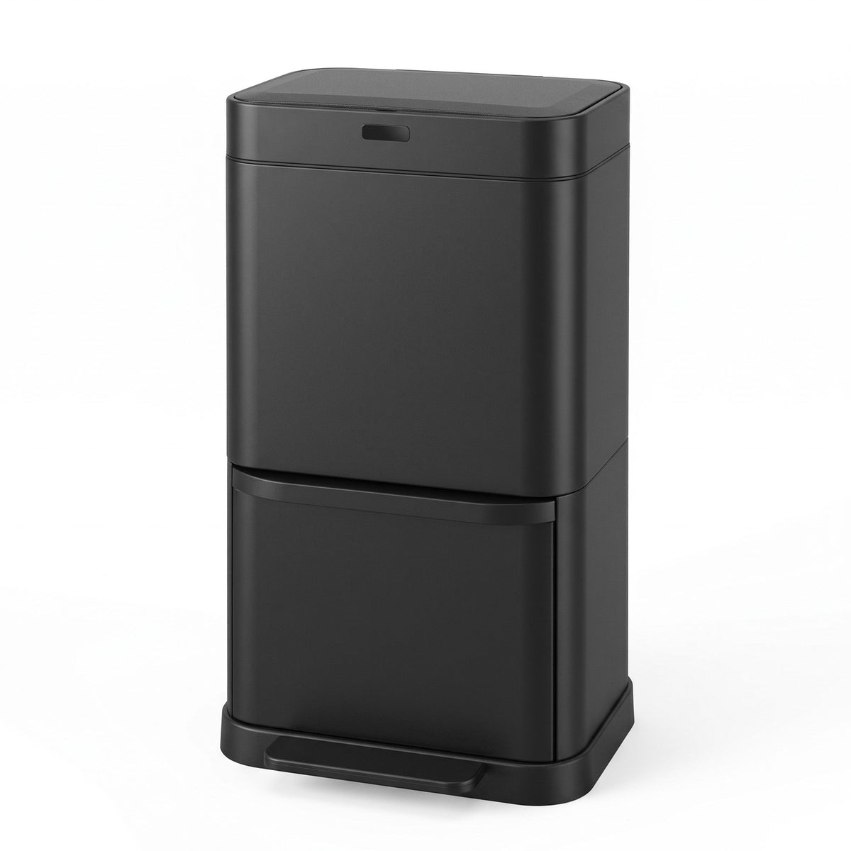 Motion Sensor Bin Automatic Open Lid Trash Can with Separate Recycling 70L - Black - Homecoze