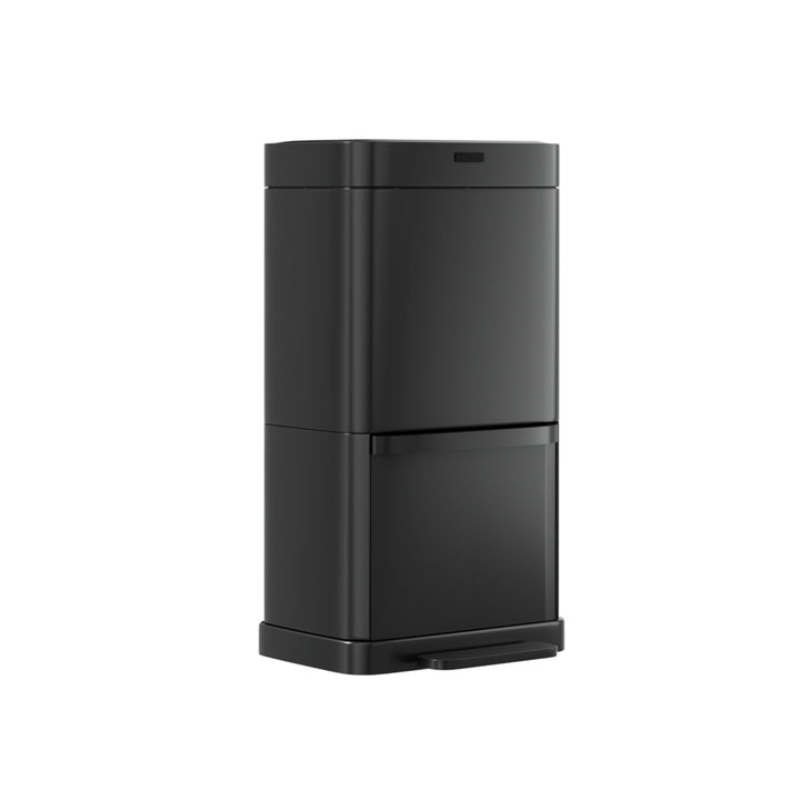 Motion Sensor Bin Automatic Open Lid Trash Can with Separate Recycling 70L - Black