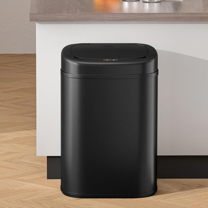 Motion Sensor Bin Automatic Open Lid Rubbish Trash Can 82L - Black