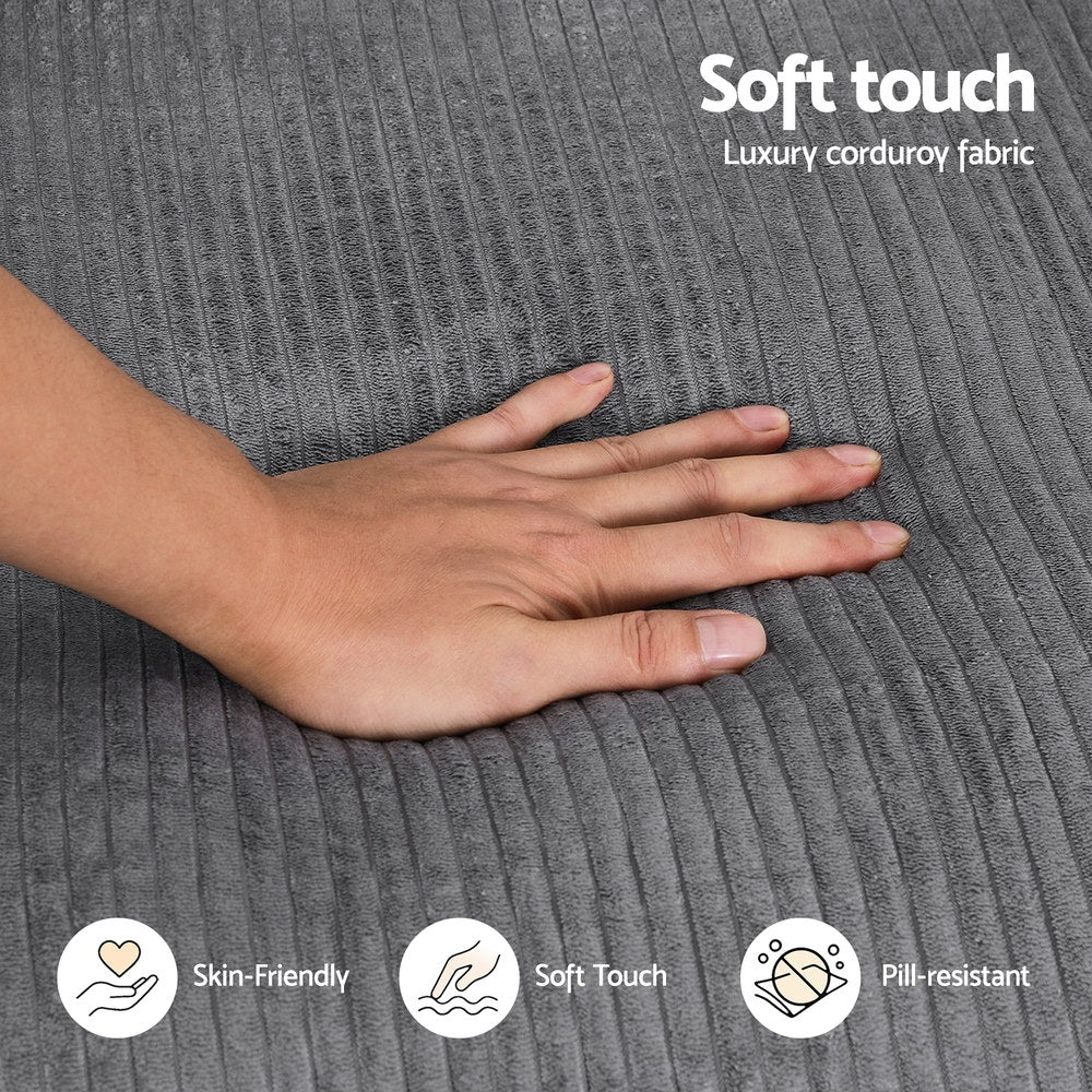 Artiss 2 Seater Sofa Loveseat Sofas Bed Couch No Assembly Corduroy Small Couches Apartement - Homecoze