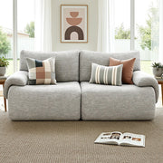 2-Seater Cloud Foam Sofa - Light Grey - Homecoze