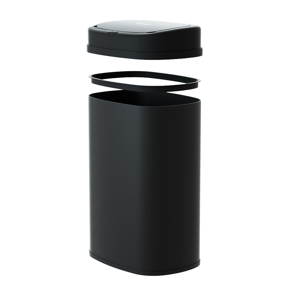 Motion Sensor Bin Automatic Open Lid Rubbish Trash Can 50L - Black - Homecoze