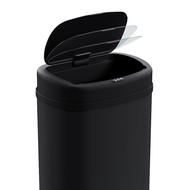 Motion Sensor Bin Automatic Open Lid Rubbish Trash Can 50L - Black