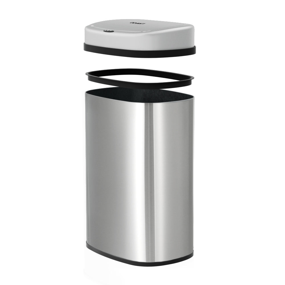 Motion Sensor Bin Automatic Open Lid Rubbish Trash Can 50L - Stainless Steel - Homecoze