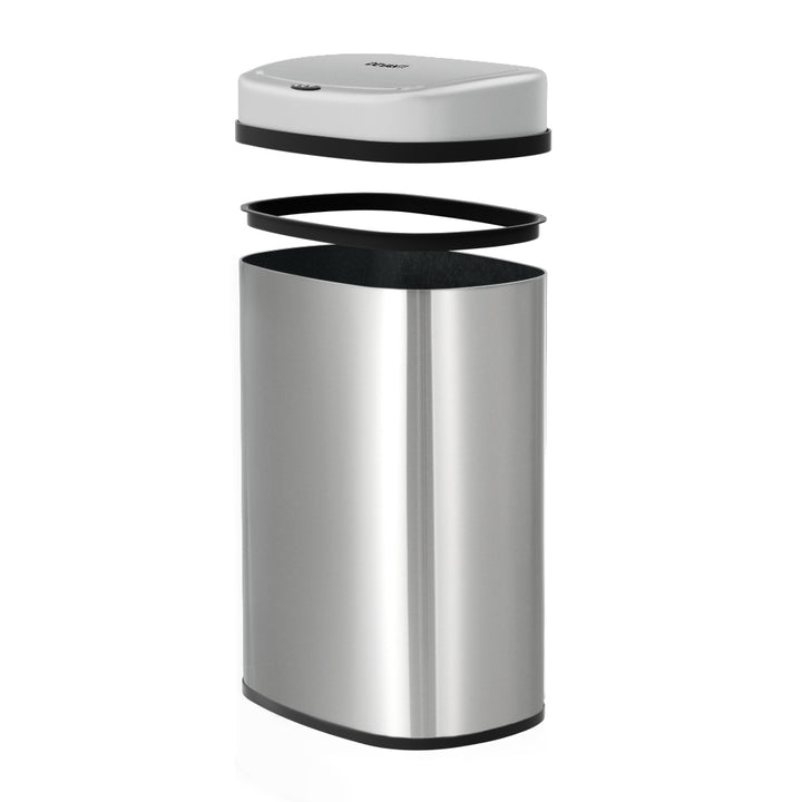 Motion Sensor Bin Automatic Open Lid Rubbish Trash Can 50L - Stainless Steel