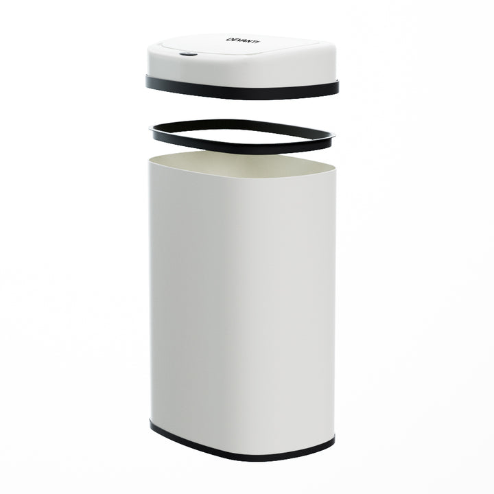 Motion Sensor Bin Automatic Open Lid Rubbish Trash Can 50L - White