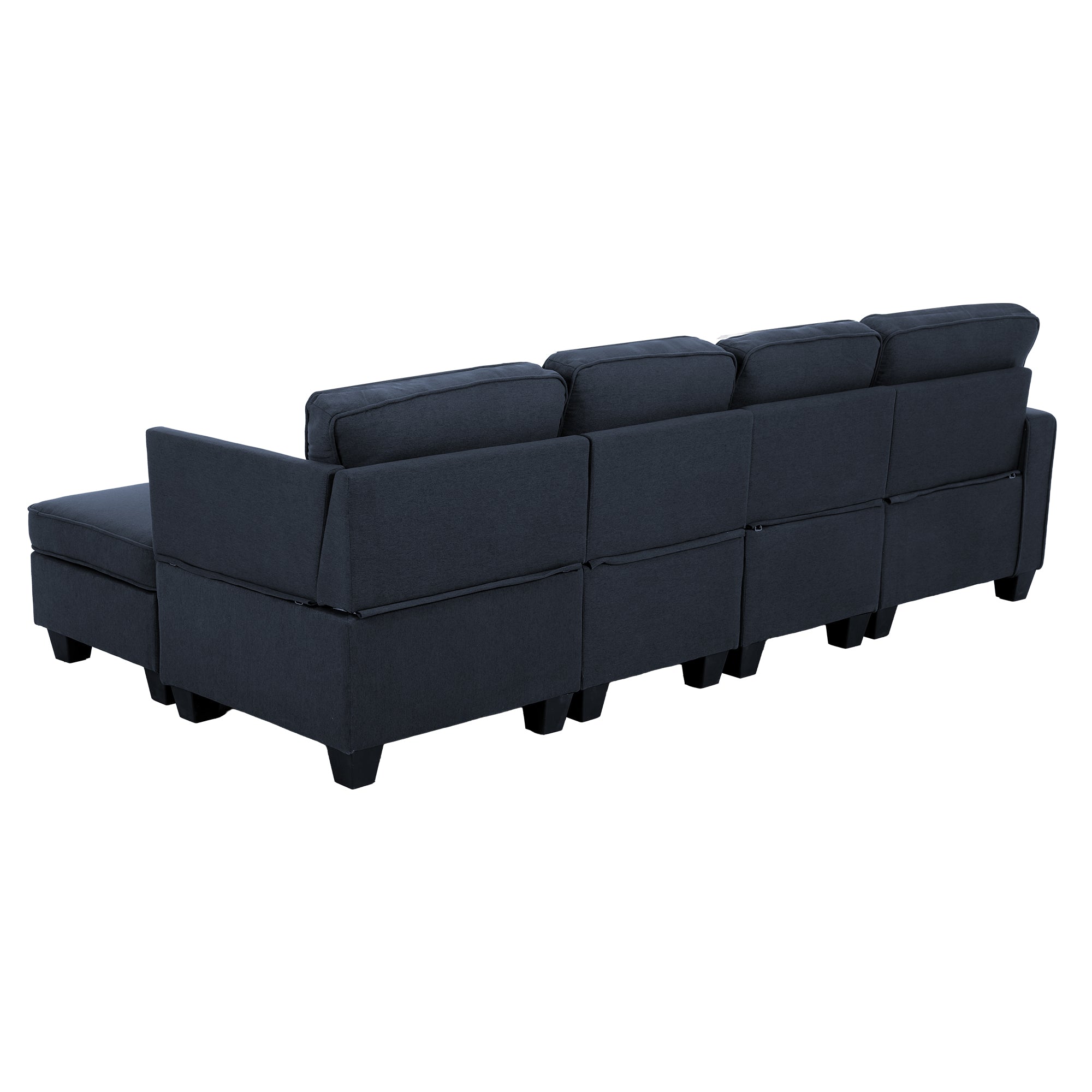 5-seater Modular Sofa Chaise Set - Dark Grey
