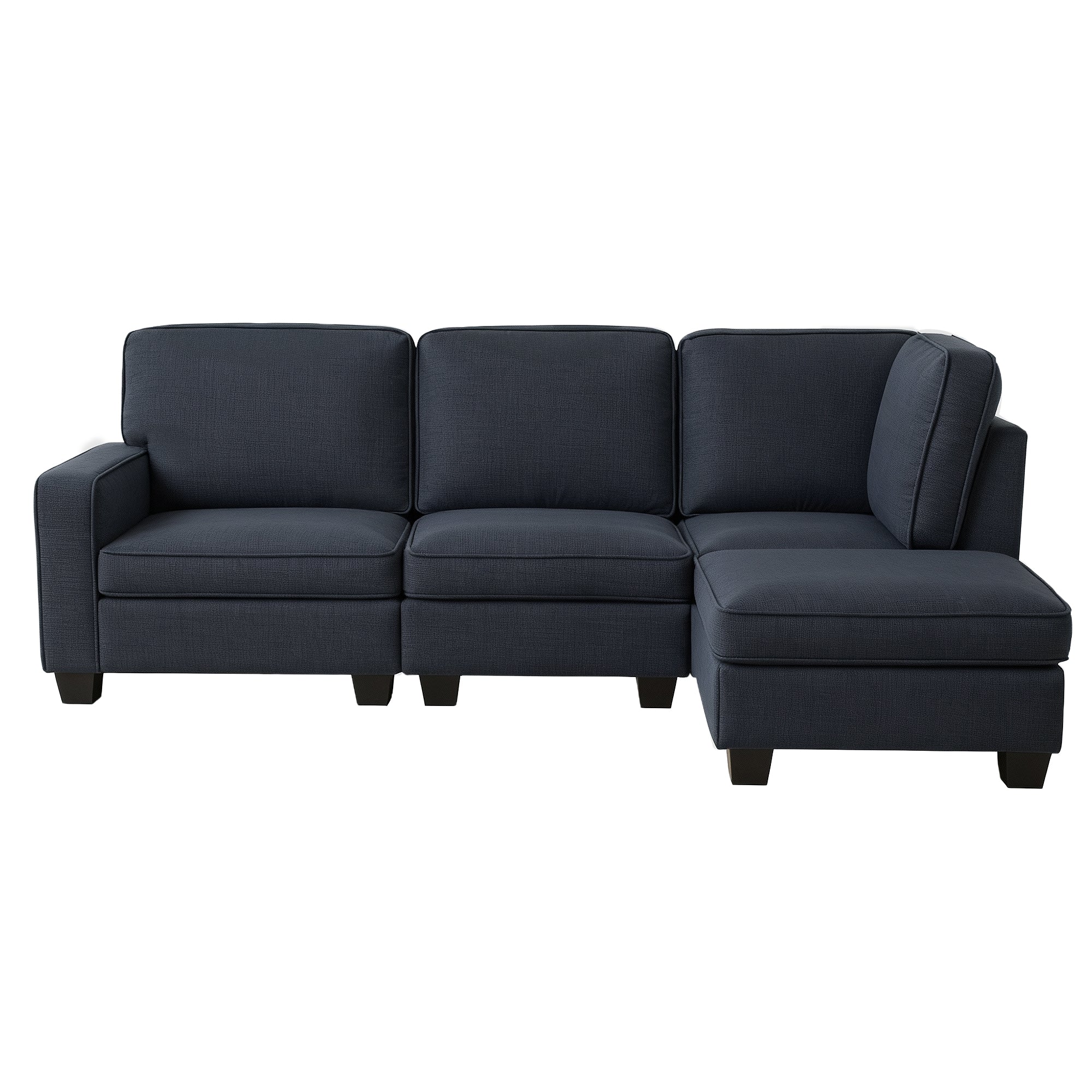 4-Seater Modular Sofa Chaise Set - Dark Grey