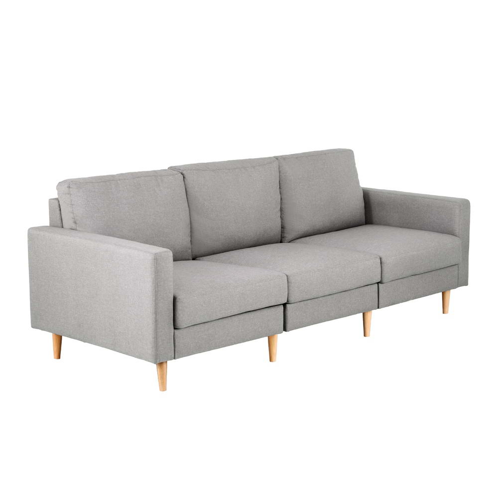 Artiss Sofa 3 Seater Extra Large Linen Fabric Grey - Homecoze