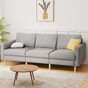 Artiss Sofa 3 Seater Extra Large Linen Fabric Grey - Homecoze