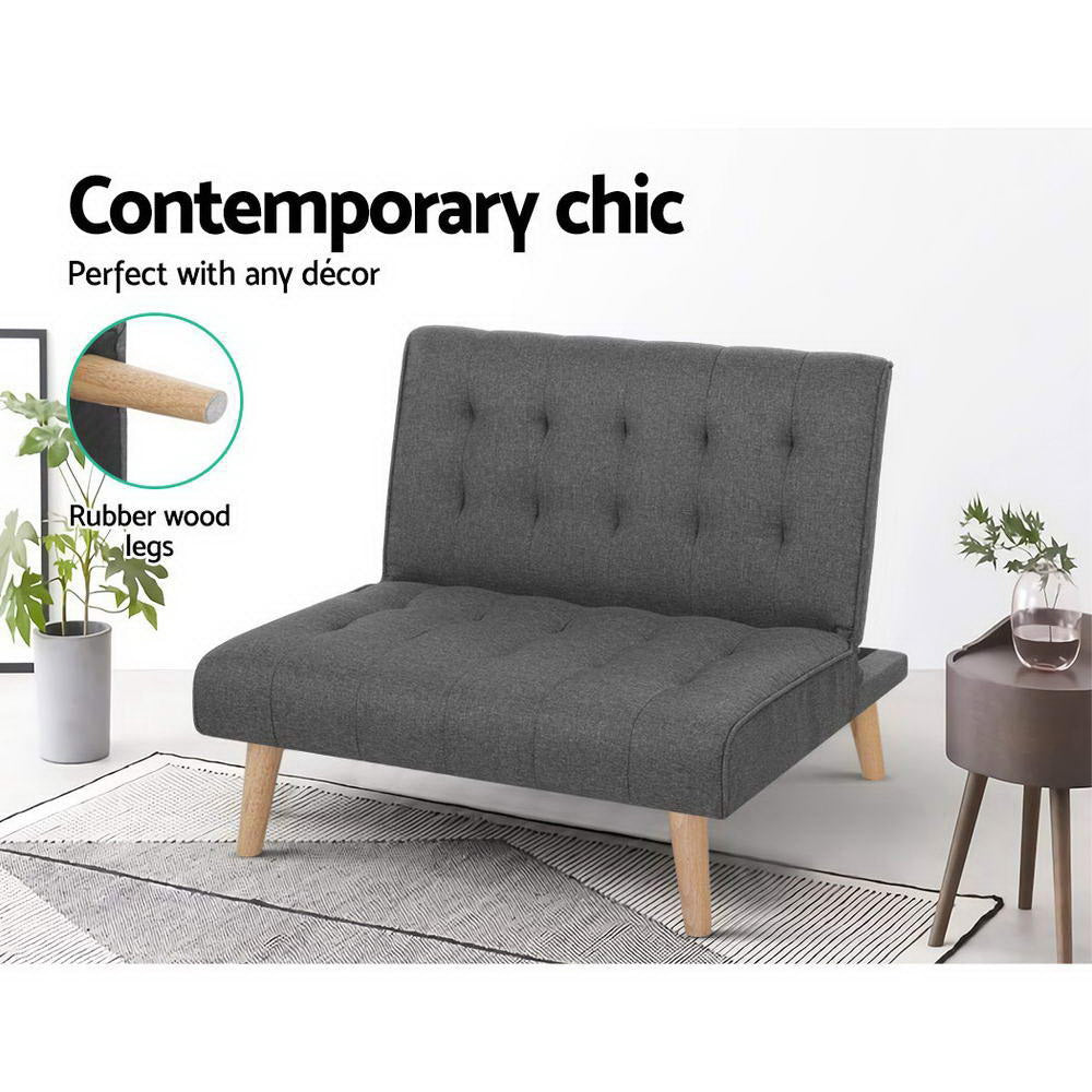 Sofa Lounge Recliner Chair Futon Couch Single 1 Seater Modular Bed Set - Homecoze