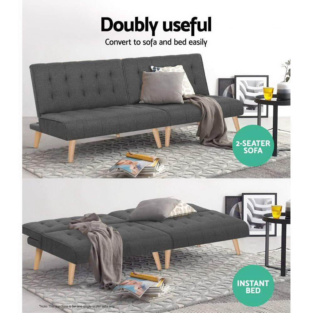 Sofa Lounge Recliner Chair Futon Couch Single 1 Seater Modular Bed Set - Homecoze