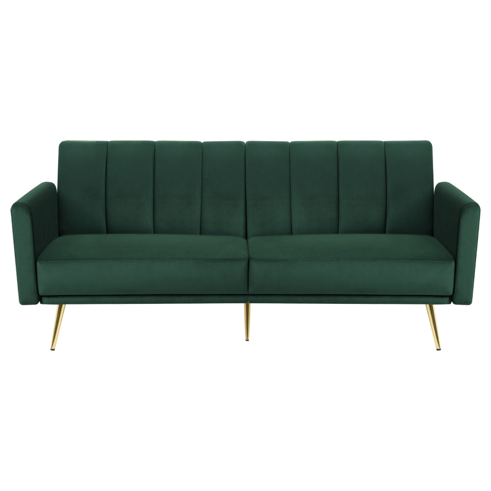3 Seater Sofa Bed Velvet Lounge - Green - Homecoze