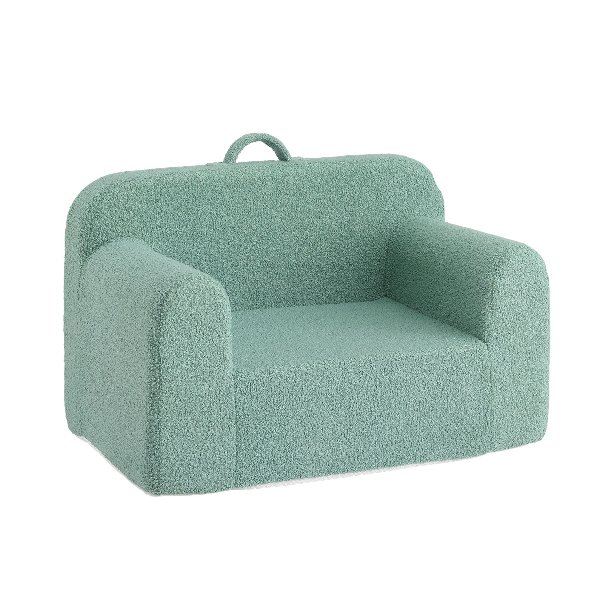 Kids Foam Sofa Chair with Carry Handle – Mint Green