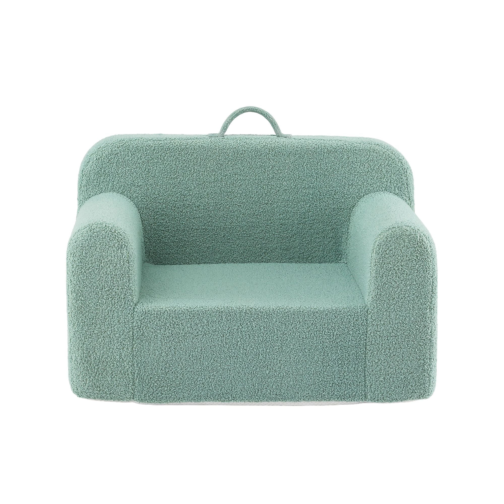 Kids Foam Sofa Chair with Carry Handle – Mint Green