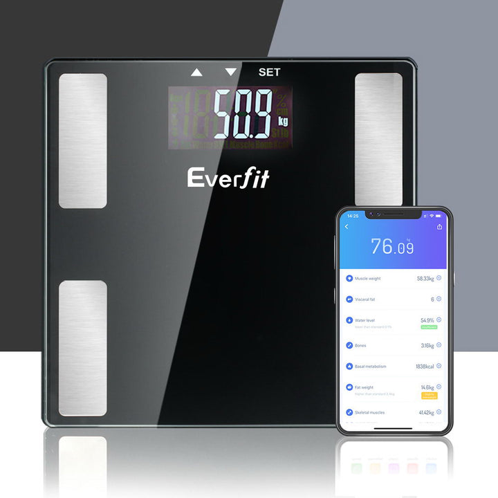 Electronic Digital Bathroom Scales Body Fat Scale Bluetooth Weight 180KG Homecoze