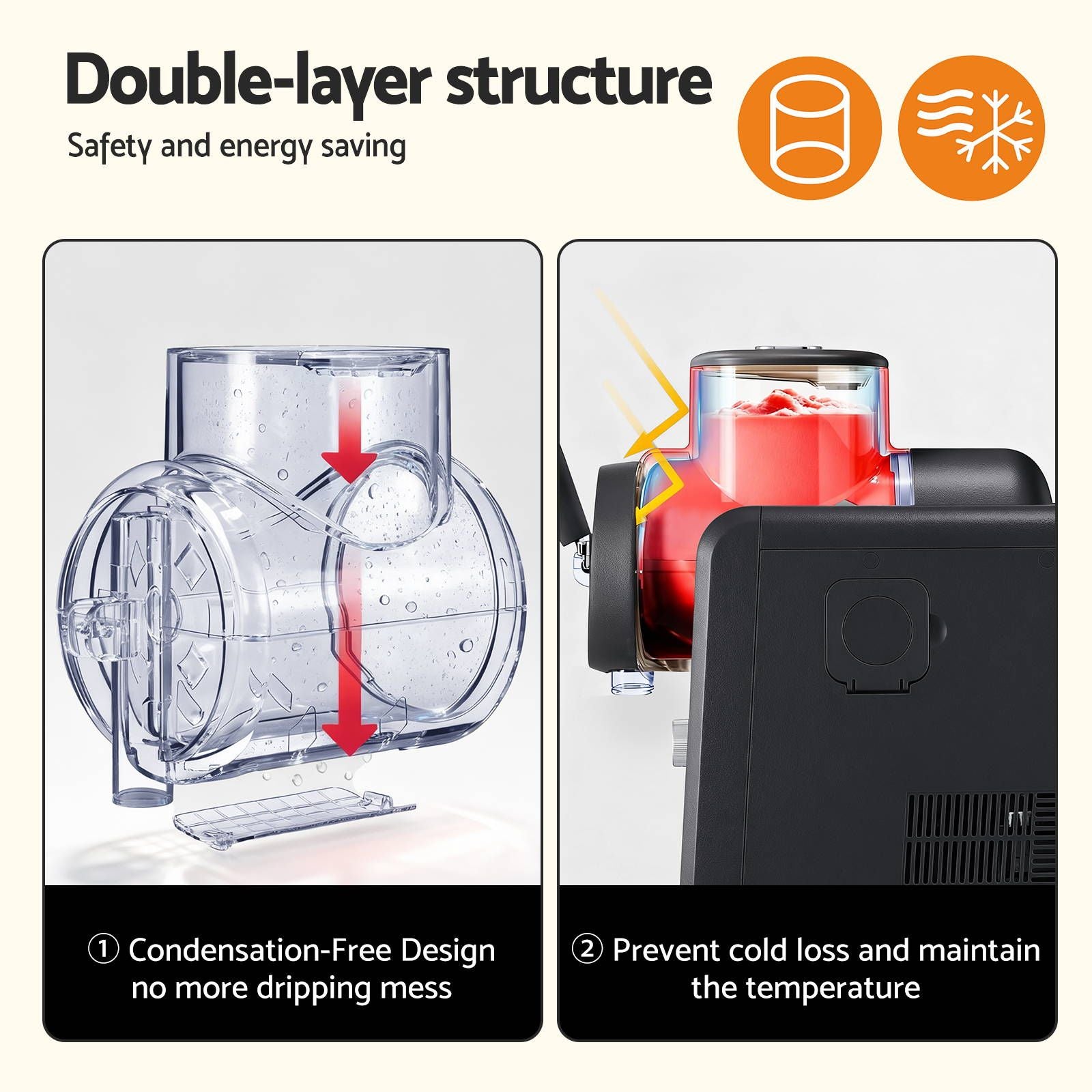 3-in-1 Slushie Machine & Ice Cream Maker 2L - Black