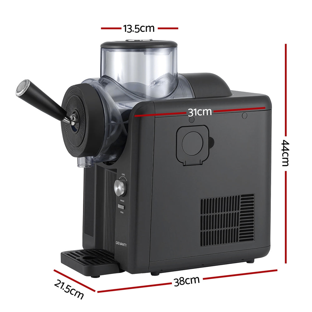 3-in-1 Slushie & Ice Cream Maker 2L - Black - Homecoze