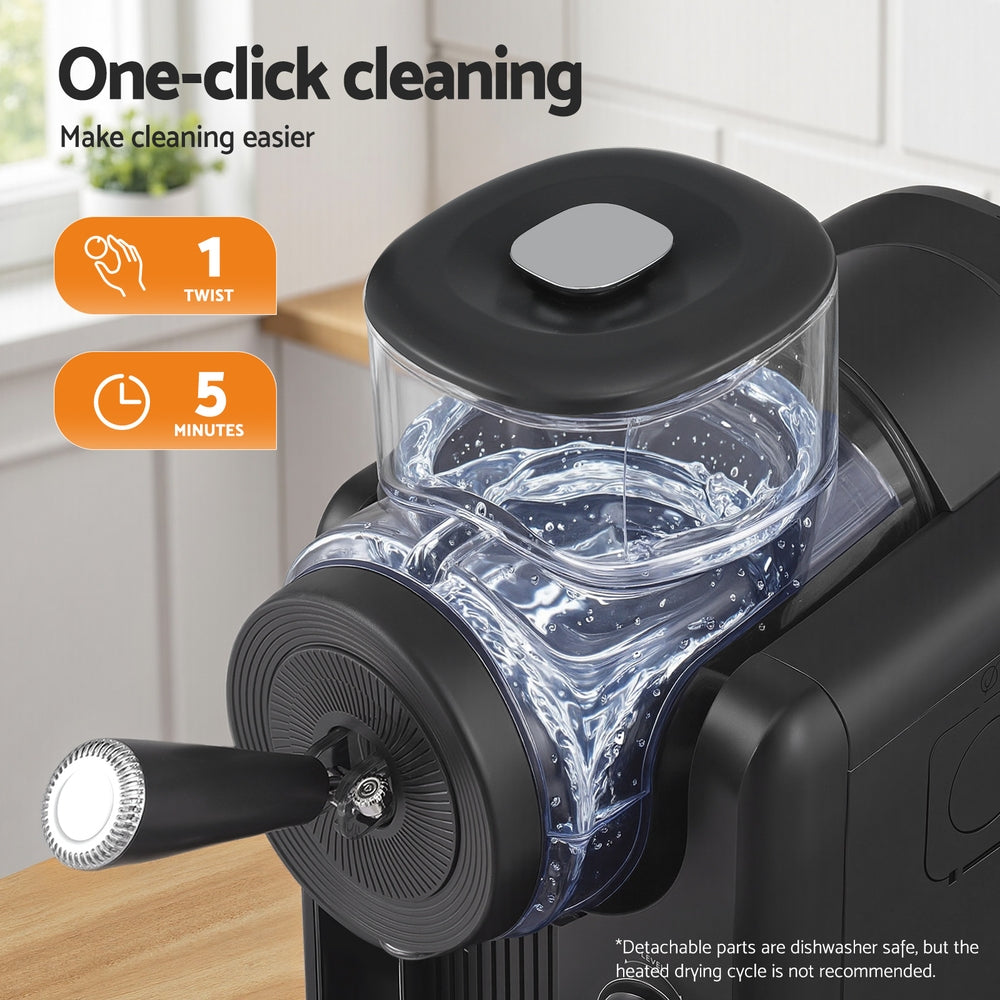 3-in-1 Slushie & Ice Cream Maker 2L - Black - Homecoze