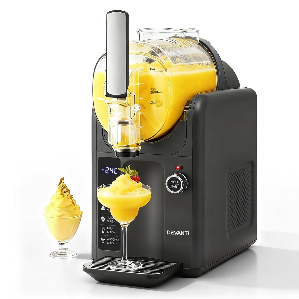 3-in-1 Slushie & Ice Cream Maker 2L - Grey - Homecoze
