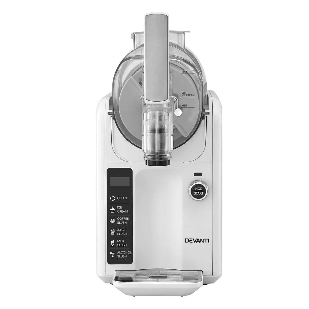 3-in-1 Slushie & Ice Cream Maker 2L - White - Homecoze