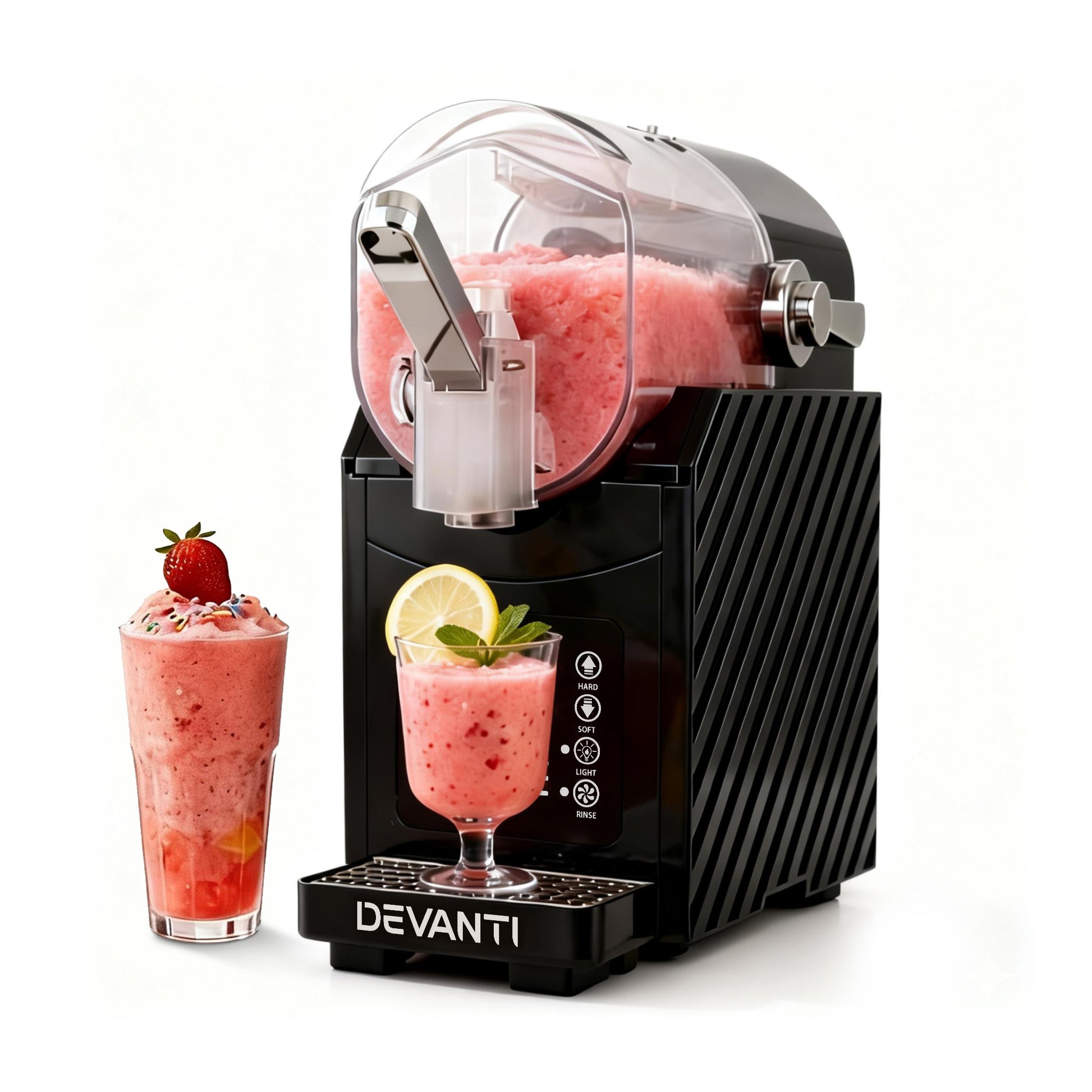 2-in-1 Slushie & Milkshake Maker 1.8L - Black - Homecoze