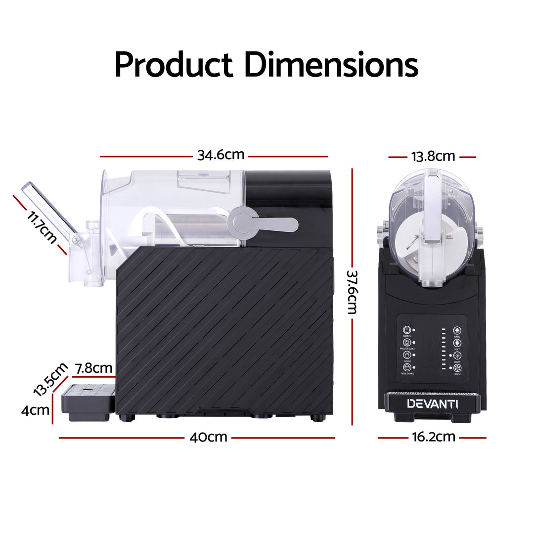 2-in-1 Slushie & Milkshake Maker 1.8L - Black