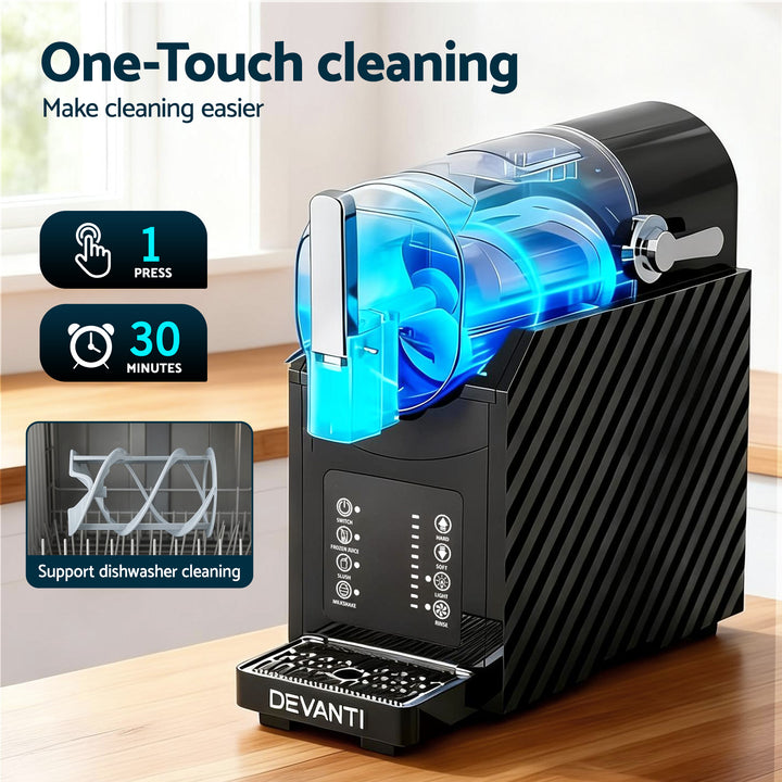 2-in-1 Slushie & Milkshake Maker 1.8L - Black