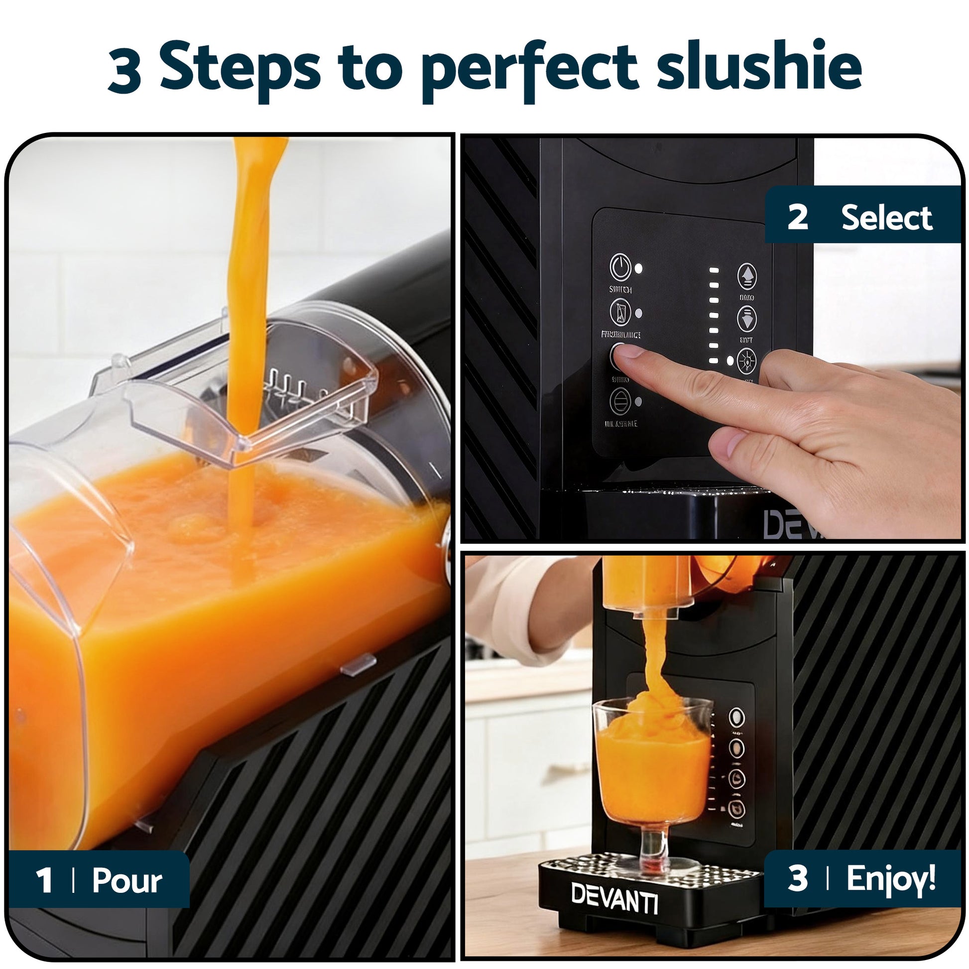 2-in-1 Slushie & Milkshake Maker 1.8L - Black - Homecoze