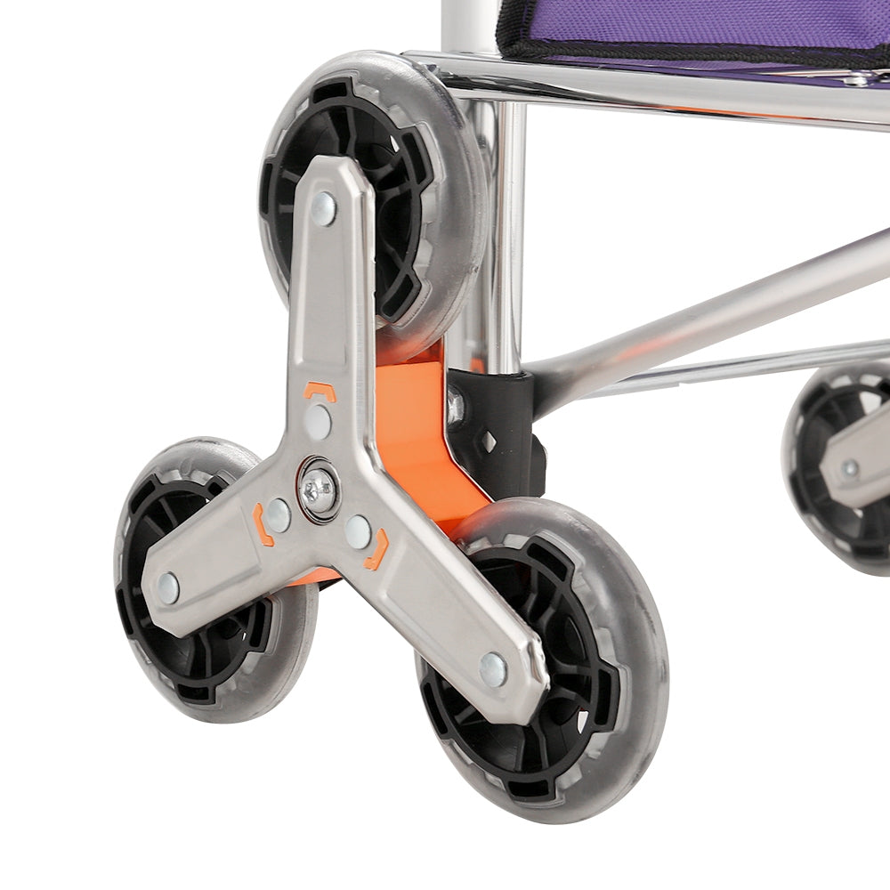 Foldable Shopping Cart Trolley 35L Portable Bag with Roller Wheels - Homecoze
