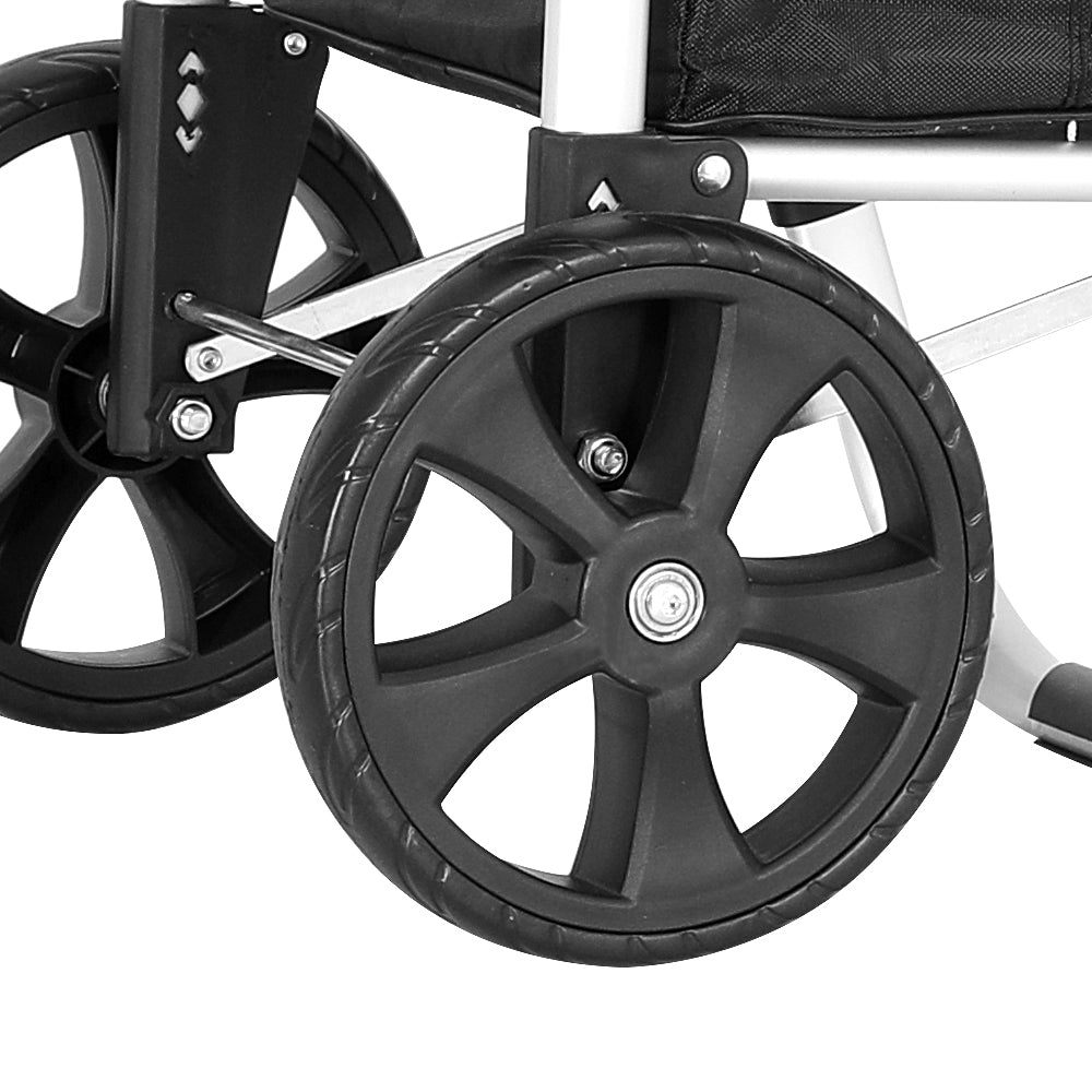 Foldable Shopping Cart Trolley 45L Portable Bag with Roller Wheels - Homecoze