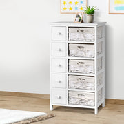 5 Basket Storage Drawers - White - Homecoze