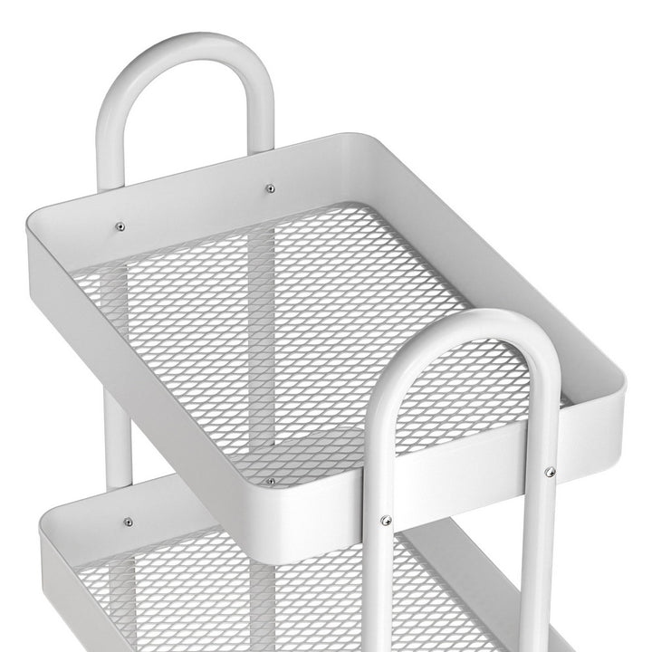 4-Tier Storage Trolley Kitchen Cart - White - Homecoze