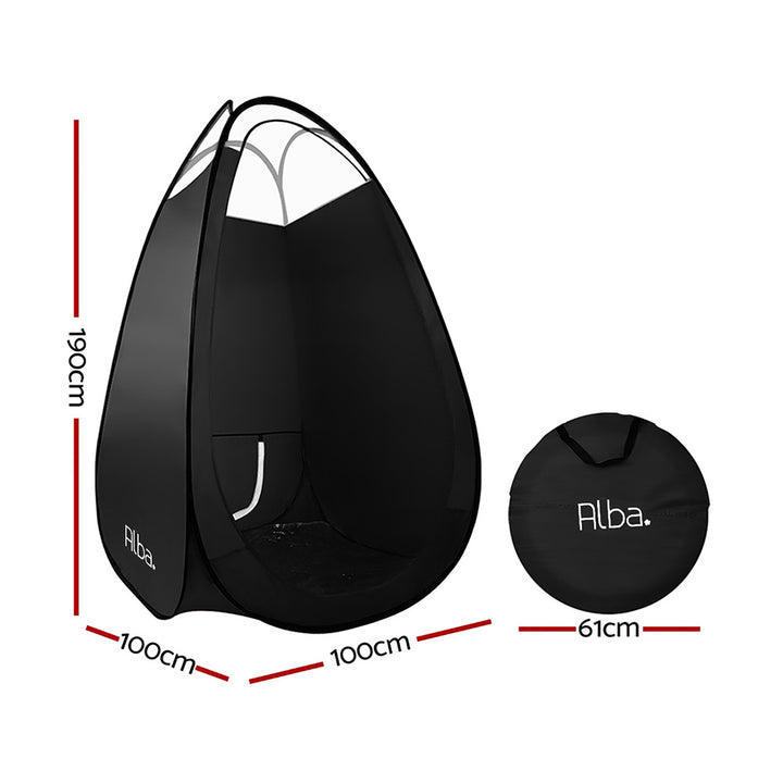 Portable Pop Up Tanning Tent - Black - Homecoze