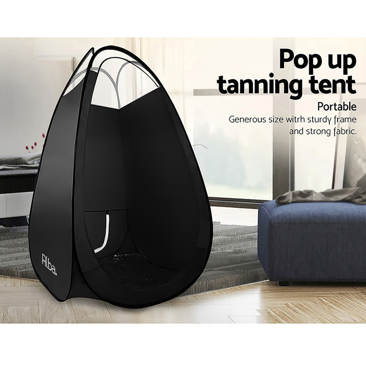 Portable Pop Up Tanning Tent - Black - Homecoze