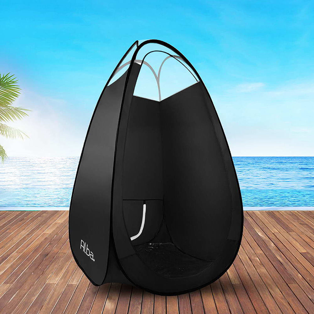 Portable Pop Up Tanning Tent - Black - Homecoze
