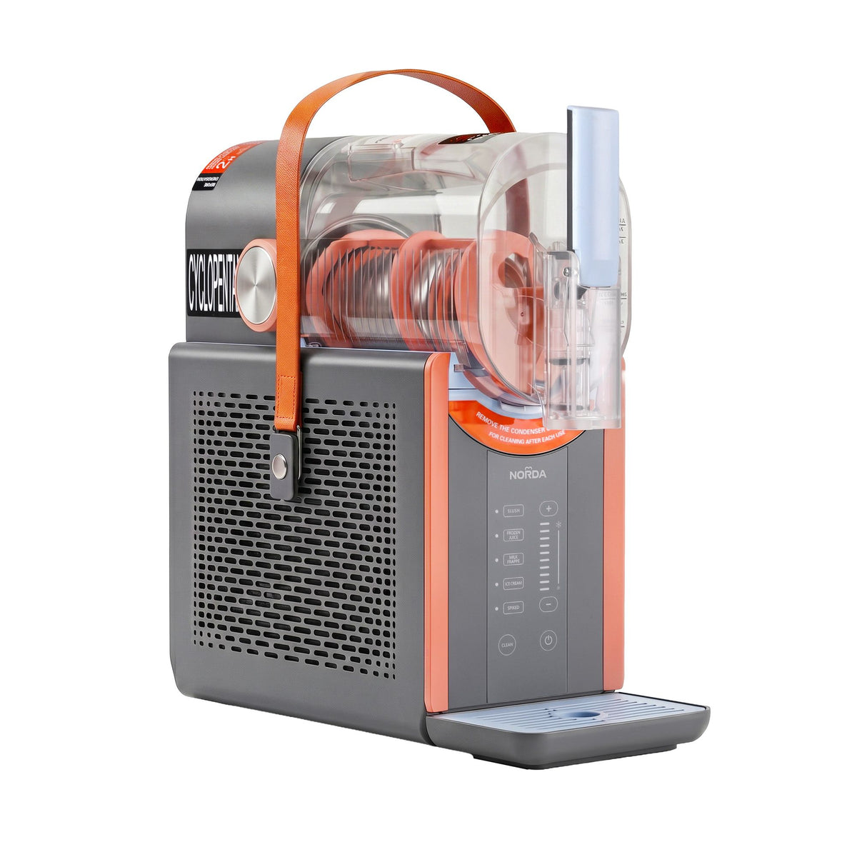 5-in-1 Slushie Machine & Ice Cream Maker 2L – Grey & Orange