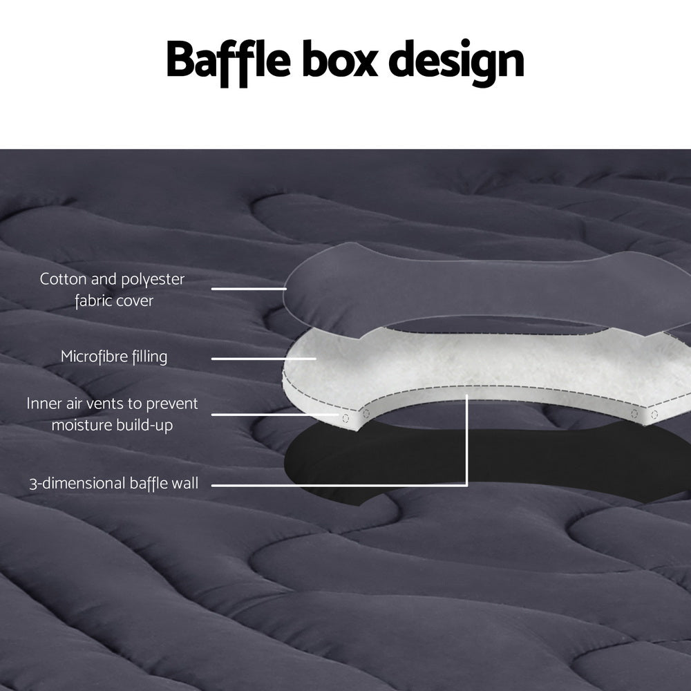Giselle Bedding Mattress Topper Pillowtop 3-Zone King Single - Homecoze