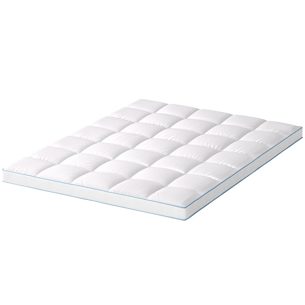 Giselle Bedding Mattress Topper Pillowtop Bamboo 10cm Queen - Homecoze