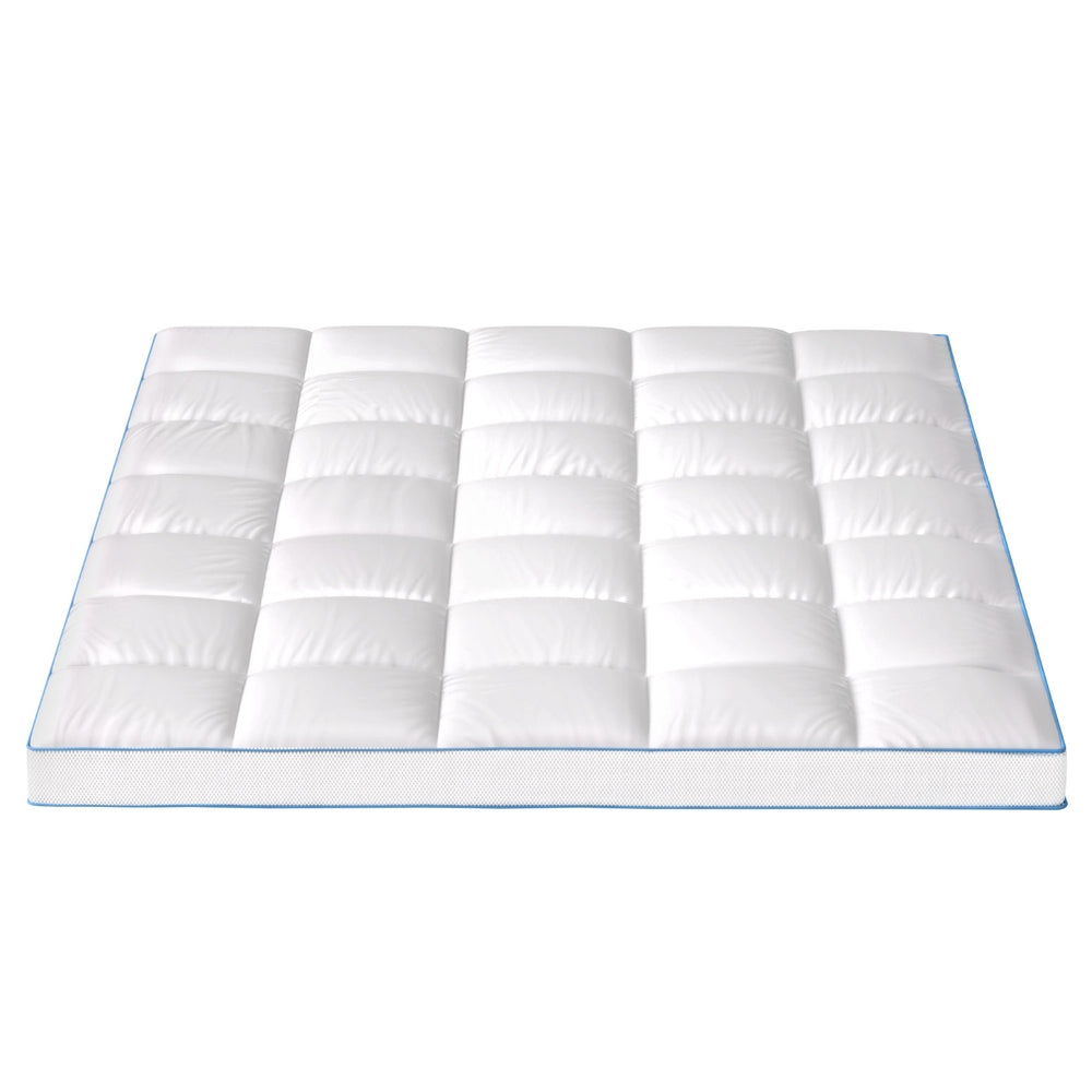 Giselle Bedding Mattress Topper Pillowtop Bamboo 10cm Queen - Homecoze