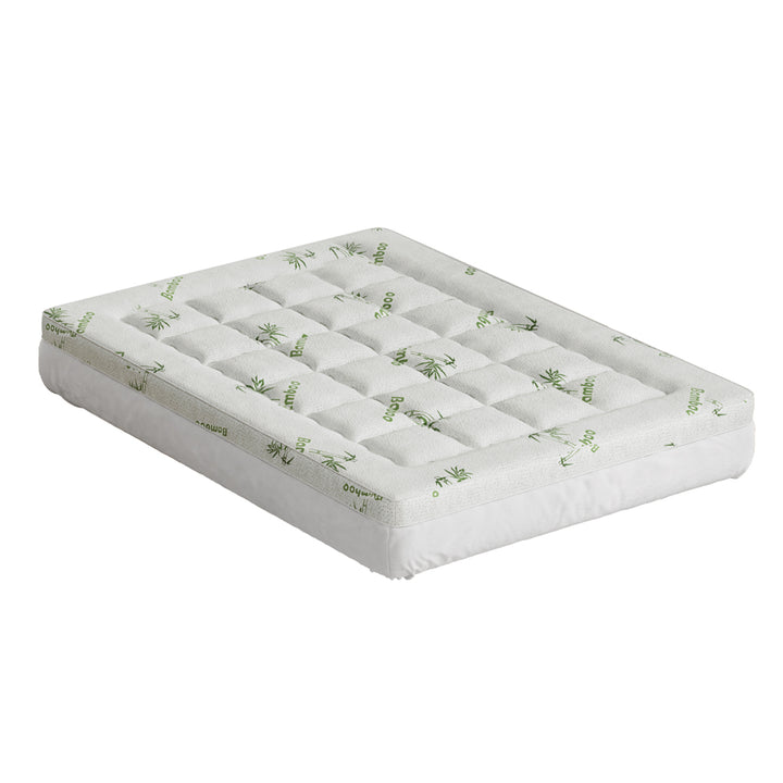 Giselle Bedding Mattress Topper Pillowtop Bamboo 7.5cm Double - Homecoze