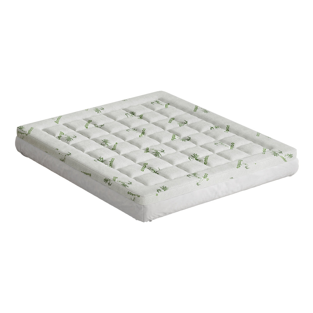 Giselle Bedding Mattress Topper Pillowtop Bamboo 7.5cm King - Homecoze