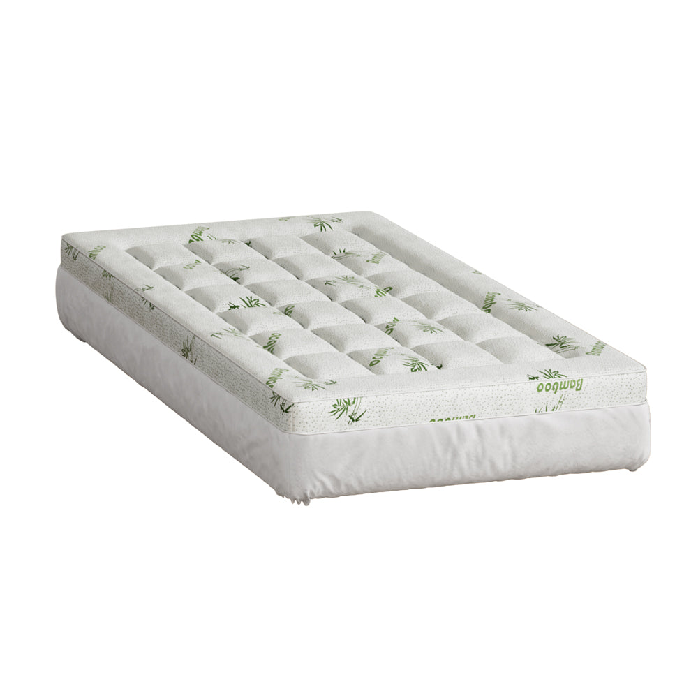 Giselle Bedding Mattress Topper Pillowtop Bamboo 7.5cm Single - Homecoze