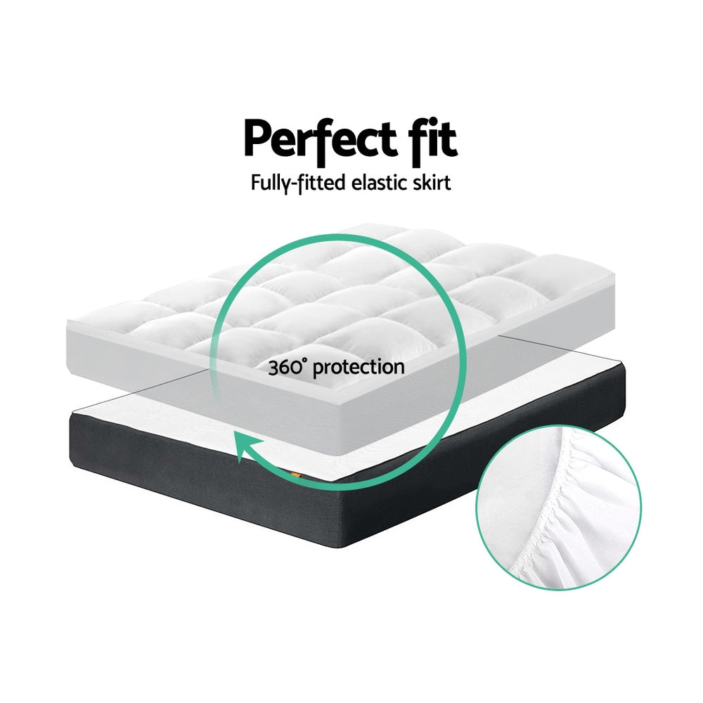 5cm Pillowtop Mattress Topper 1000GSM - King