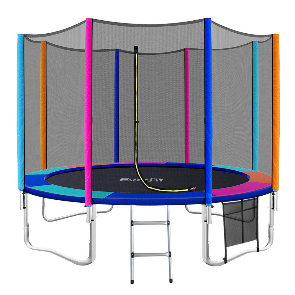 12FT Trampoline with Safety Net - Multicolour - Homecoze